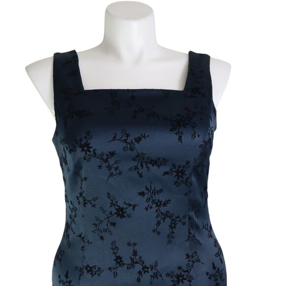 Vintage City Triangle Whimsigoth Satin Glitter Floral Mini Dress Goth Glam Party - Picture 6 of 15